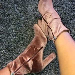 Steve Madden velvet booties